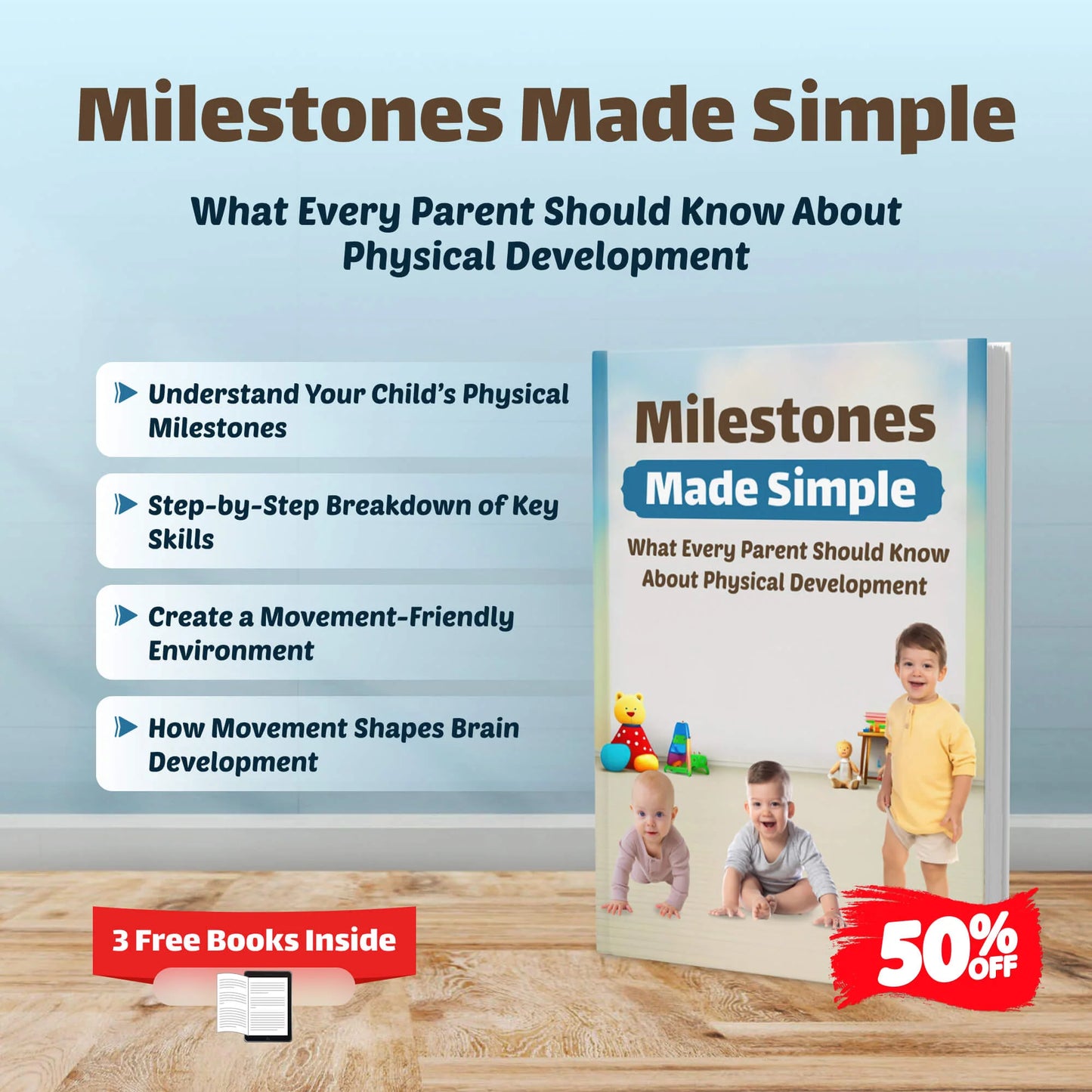 Move, Grow, Thrive - The Ultimate Guide to Motor Skills Development (50% OFF + 3 FREE)